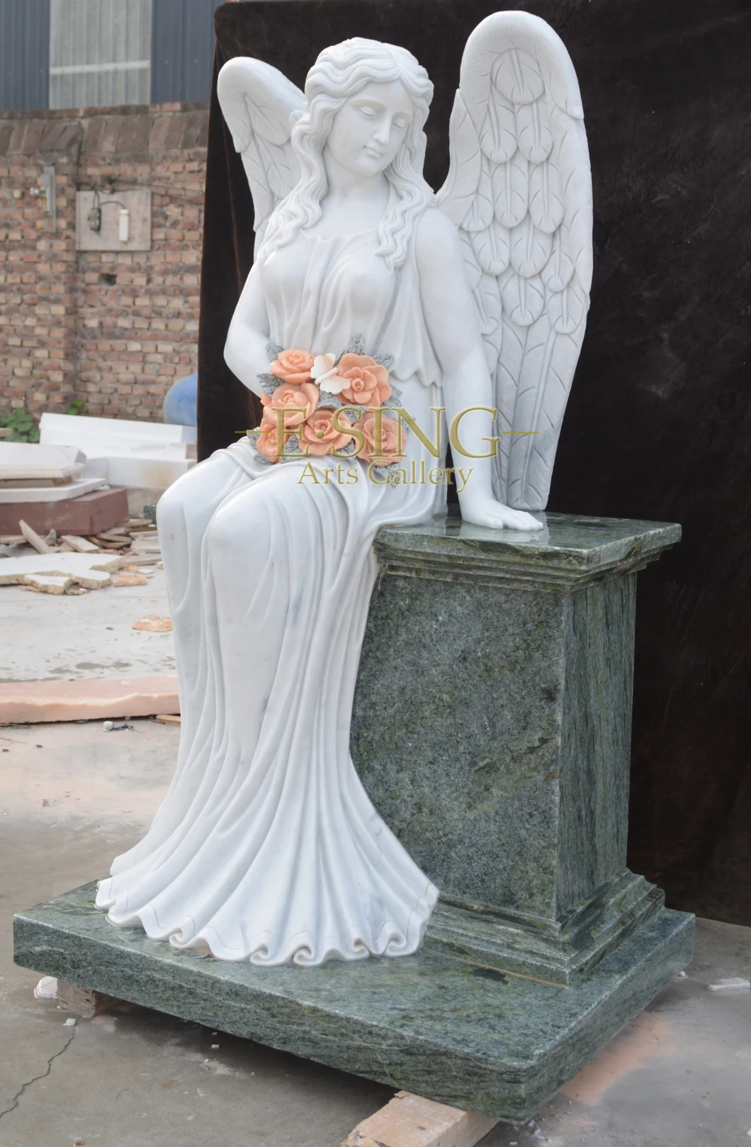 Lady Angel Marble Headstone Cemetery Graveyard Monuments Marble Tombstone Stone Gravestone for Sales