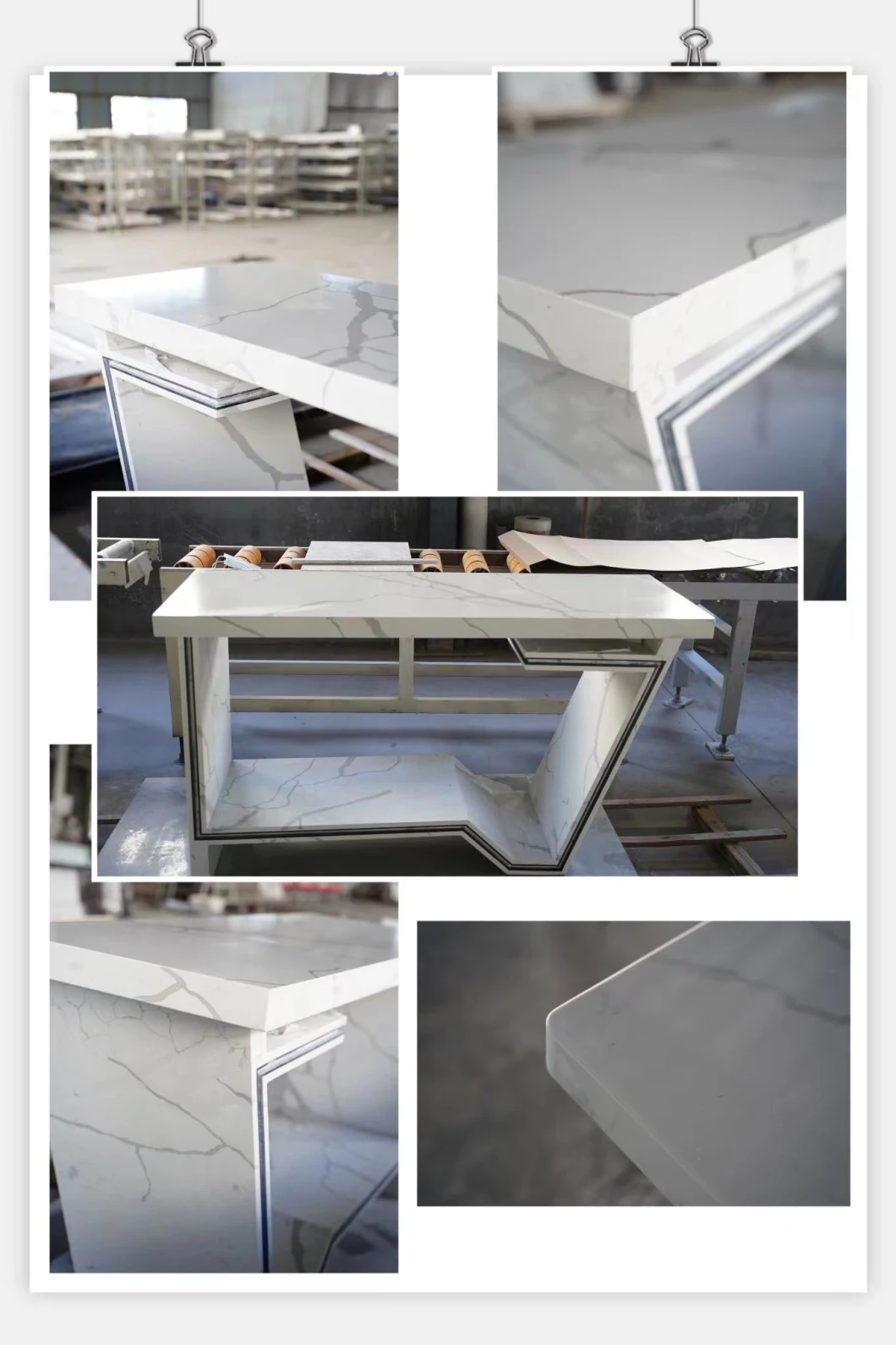 Finish Calacatta Stone Slabs/Tiles Artificial Quartz for Kitchen Worktops Countertop